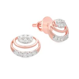 Malabar Gold and Diamonds 18k Rose Gold Stud Earrings-picture-3