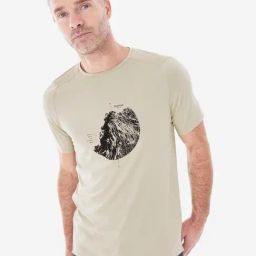 Quechua by Decathlon Beige Slim Fit Printed Sports T-Shirt-image-76