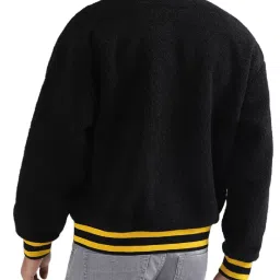 Gant Black Oversized Self Pattern Bomber Jacket image 2