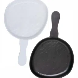 Servewell Multicolor Melamine Matte Serving Platters With Handle (0.75 L) - Set of 2 image 2