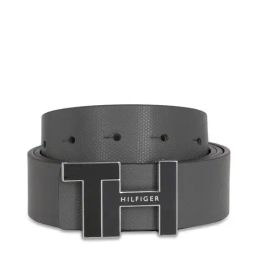 Tommy Hilfiger Alsop Charcoal Grey & Black Alsop Leather Reversible Belt-image-79