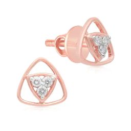 Malabar Gold and Diamonds 18k Rose Gold Stud Earrings-image-49