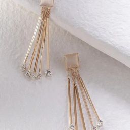 YouBella Crystal Rose-Gold Tone White Dangler Earrings for Women-image-37
