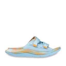 Hoka Men's ORA Luxe Sky Blue Slides-17