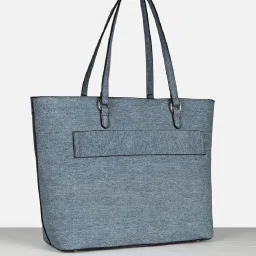 Allen Solly Blue Color Block Free Size Tote Handbag image 2