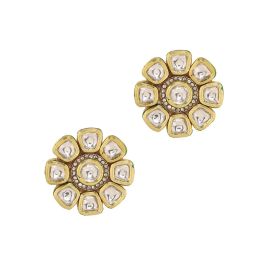 Priyaasi A Collection of Kundan Blossom Stud Earrings image 2