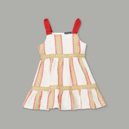 Juniors by Lifestyle Girls Multicolored Cotton Striped Dress-image-19
