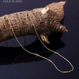 Accessorize London Real Gold-Plated Z Bobble Long Chain Necklace-image-1