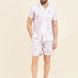 Sweet Dreams Light Pink Regular Fit Printed Shirt & Shorts Set-picture-40