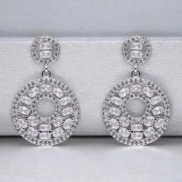 crash.club by CKC 925 Sterling Silver Double Circular Drop Earrings for Women-picture-28