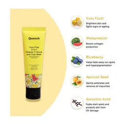 Quench Botanics Yuzu Fine 2-in-1 Vitamin C Scrub and Clay Mask - 50 ml image 3