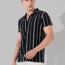 Campus Sutra Multicolored Regular Fit Striped Shirt-image-90