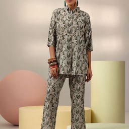 Libas Ethnic Motifs Printed Shirt With Trouser Co-Ords-image-29