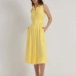 Fablestreet Yellow Button Down Dress-image-0