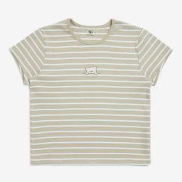 Y&F Kids by Westside Beige Stripe Printed Cotton-Blend T-Shirt-image-81