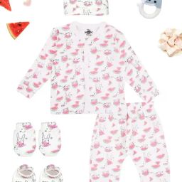 The Mom Store Multicolor Cotton Printed Baby Pajama Set - Pack of 2-image-59