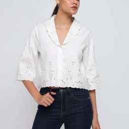 Cover Story White Regular Fit Shirt-picture-5