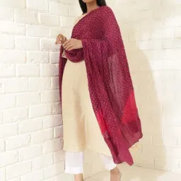 Fabindia Pink Printed Dupatta-picture-39