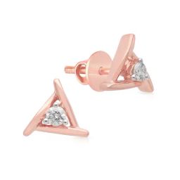 Malabar Gold and Diamonds 18k Rose Gold Stud Earrings-image-18