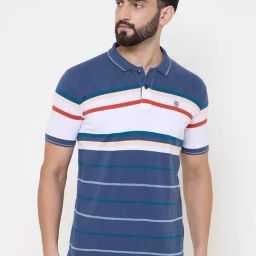 Duke Green Regular fit Stripes Polo T-Shirt-image-78