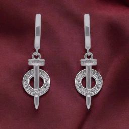crash.club by CKC 925 Sterling Silver Dagger Halo Cubic Zircon Drop Earrings for Women-picture-42