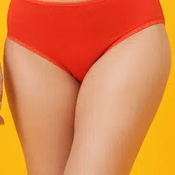 Clovia Orange Cotton Regular Fit Printed Panties-picture-16