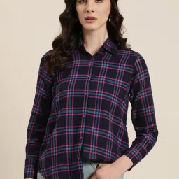 Qurvii Blue Check Shirt-image-84