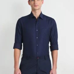 Arrow Blue Cotton Slim Fit Shirt-picture-39