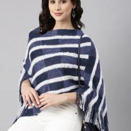 SHOWOFF Navy Self Design Poncho-75
