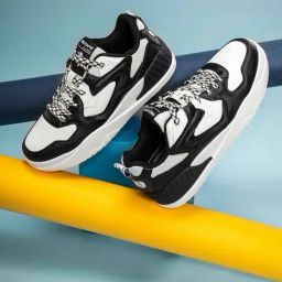Red Tape Men's Slam Dunk Classics White & Black Sneakers-0