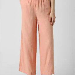 Van Heusen Peach Regular Fit Mid Rise Trousers-image-69