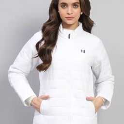 Rock.it White Nylon Blend Solid Full Sleeve Jacket-picture-9
