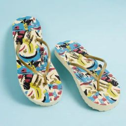 Ginger by Lifestyle Women's Gold Flip Flops-image-65