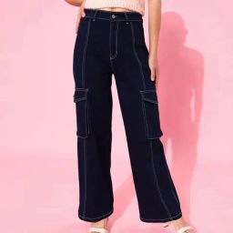 DOLCE CRUDO Blue Plain Jeans-picture-30