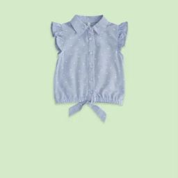 Pantaloons Baby Blue Cotton Printed Top-image-84