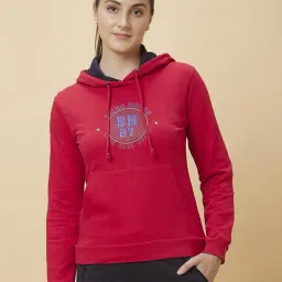 Being Human Red Printed Hoodie-image-52