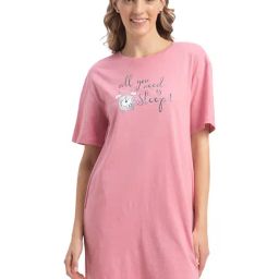 Jockey Cashmere Rose Graphic Printed Lounge Dress-picture-17