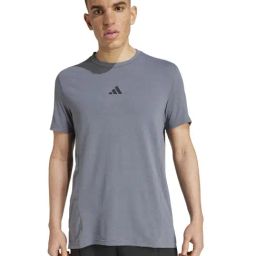 Adidas Grey Slim Fit Sports T-Shirt-32