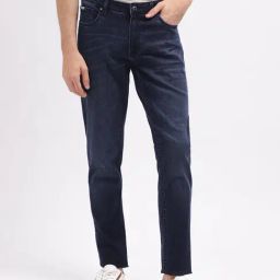 Lindbergh Dark Blue Cotton Tapered Fit Jeans-image-37