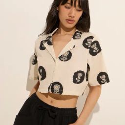 Bombay Paisley Off-White Floral Patterned Cotton Shirt-image-41