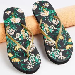Ginger by Lifestyle Women's Gold Flip Flops-picture-19