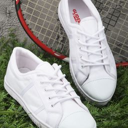 Liberty Men White Solid Sneakers-image-32