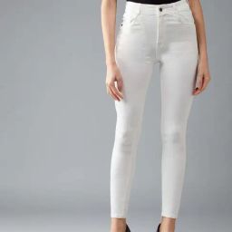 DOLCE CRUDO White Plain Jeans-picture-45