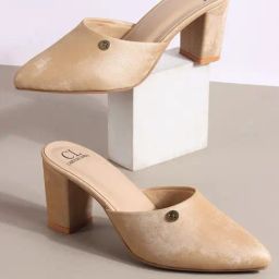 Carlton London Women's Beige Mule Shoes-image-6