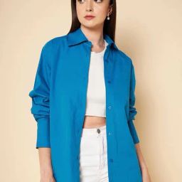High Star Blue Oversized Shirt-image-50