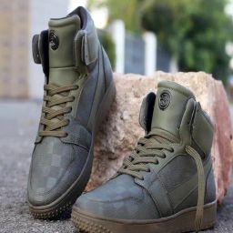Bacca Bucci Men's SAMURAI Olive Ankle High Sneakers-image-50