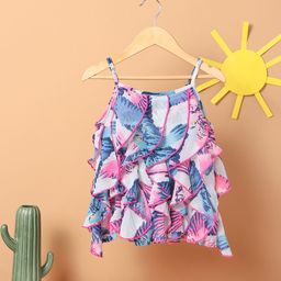 Nauti Nati Blue & Pink Blouson Top-image-75