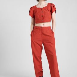 ONLY Women Slim Fit High-Rise Trousers-11