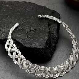 Sangria Women's Oxidized Silver-Plated Statement Choker Necklace-picture-1