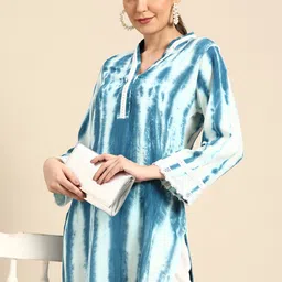 Anouk Dyed Regular Kurta with Palazzos-20